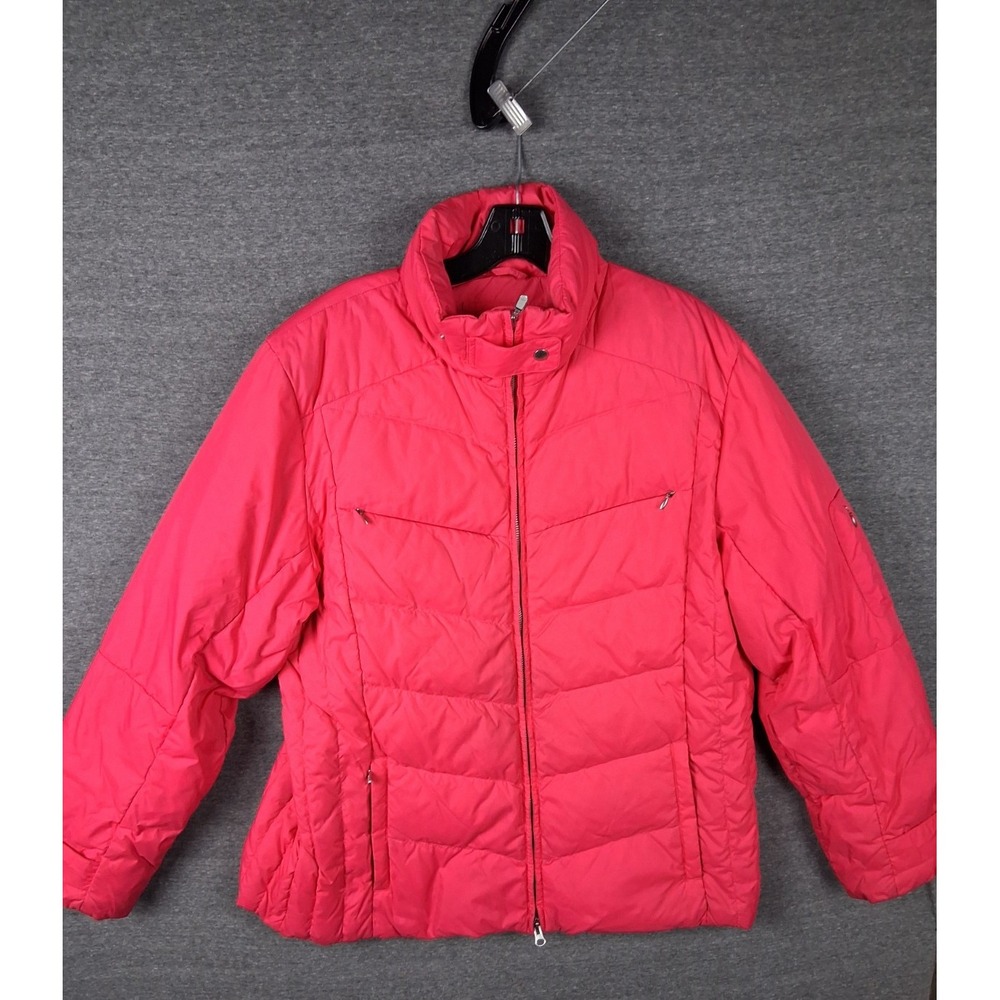 Lands End Womens‎ Jacket  XL Pink Goose Down Puffer Vest Vintage Outdoor Gorp